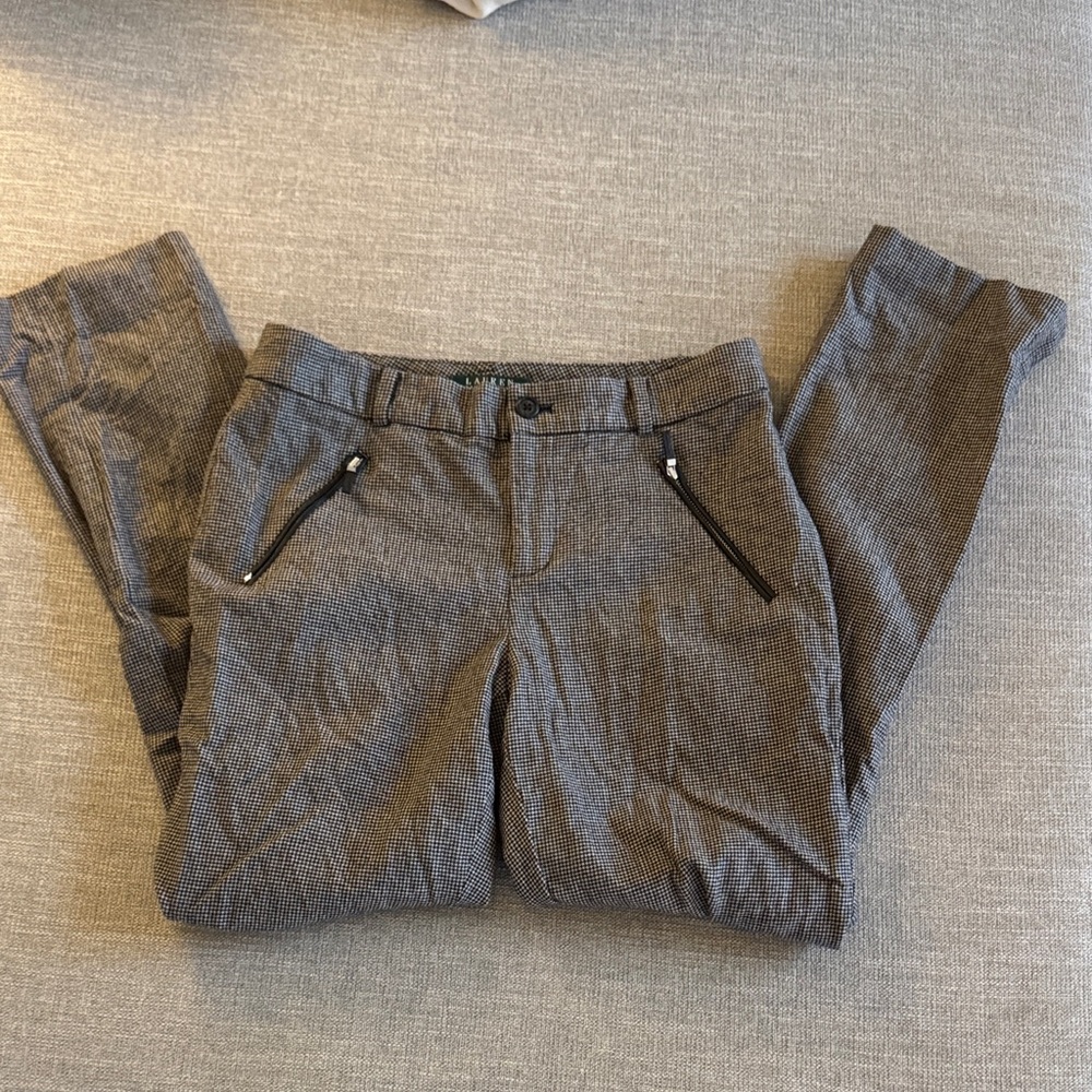 Lauren Ralph Lauren Black and White Wool Pants